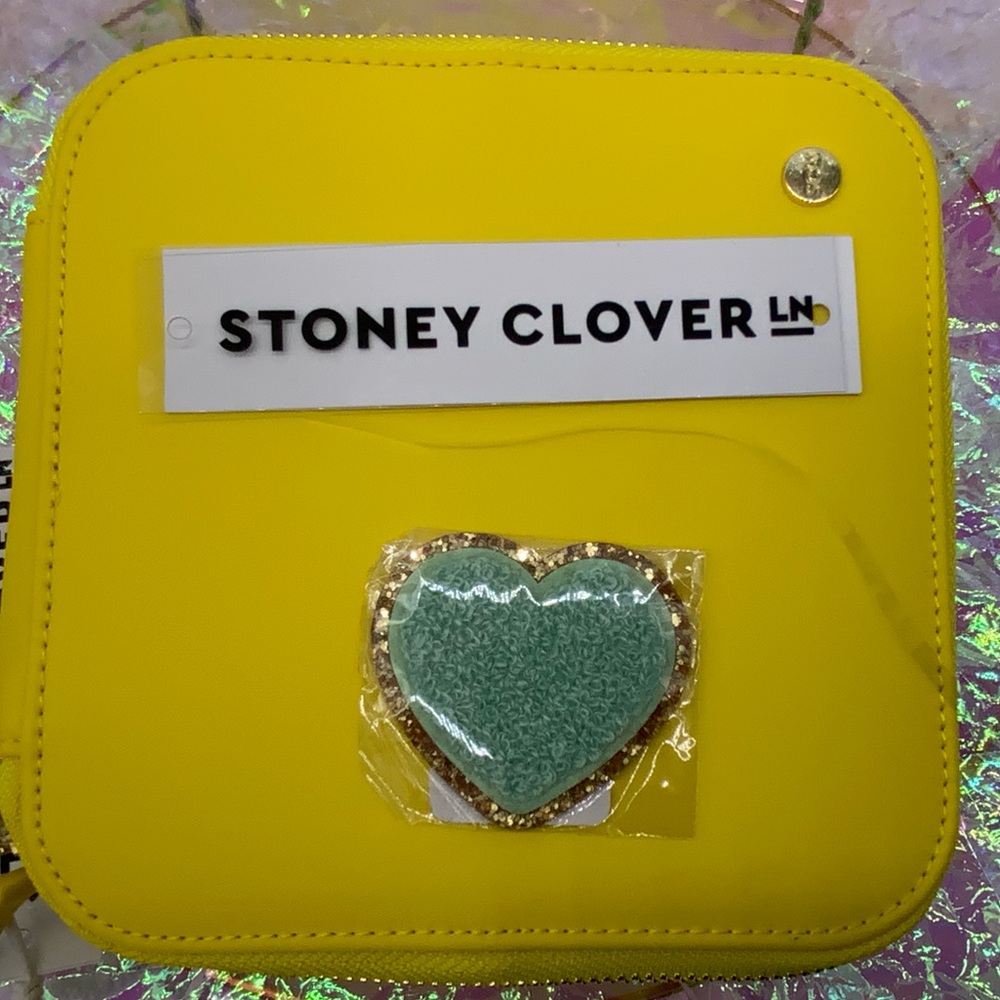 Stoney Clover lane Glitter Green Heart Sticker Patch